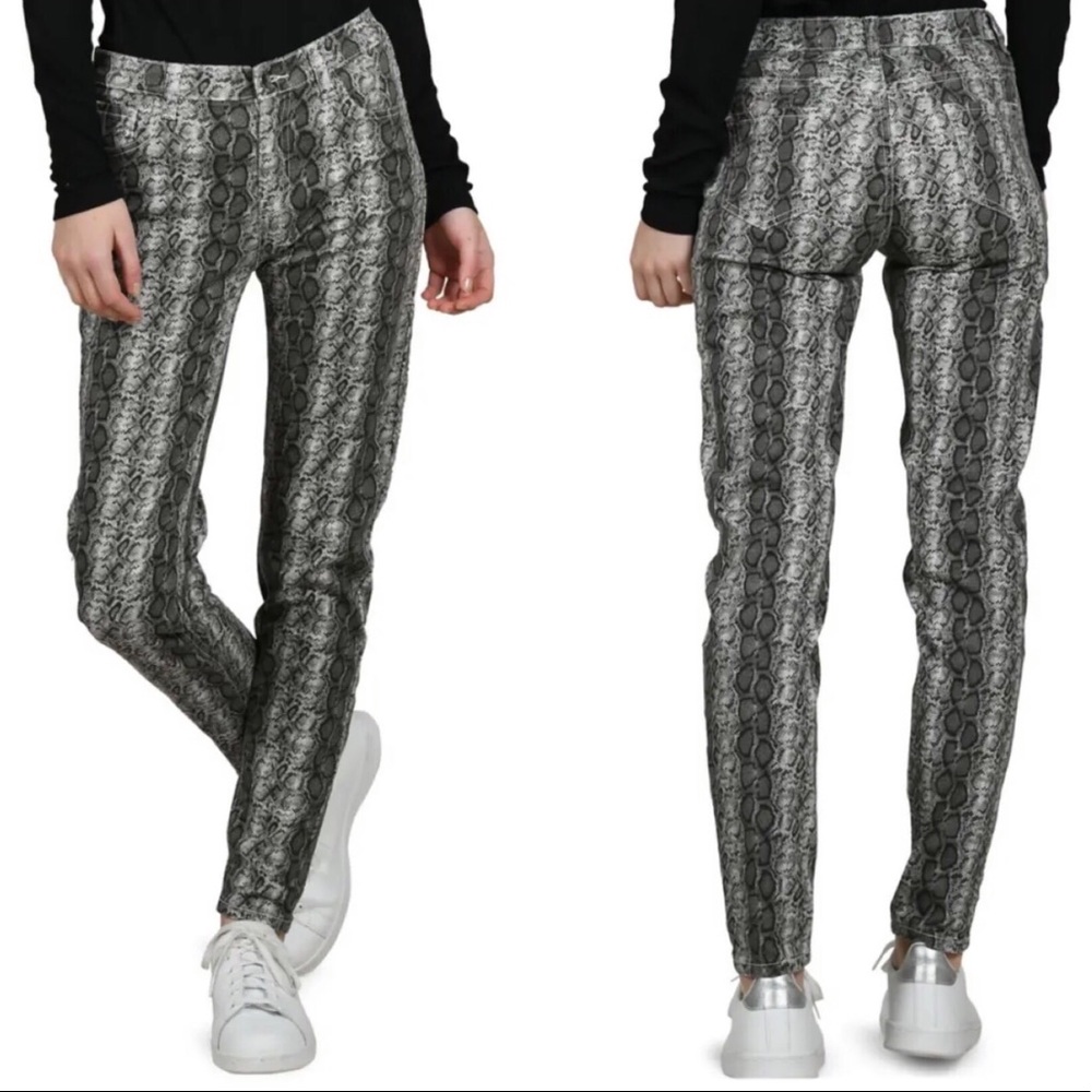 Molly Bracken Lili Sidonio Snakeskin-Print Pants